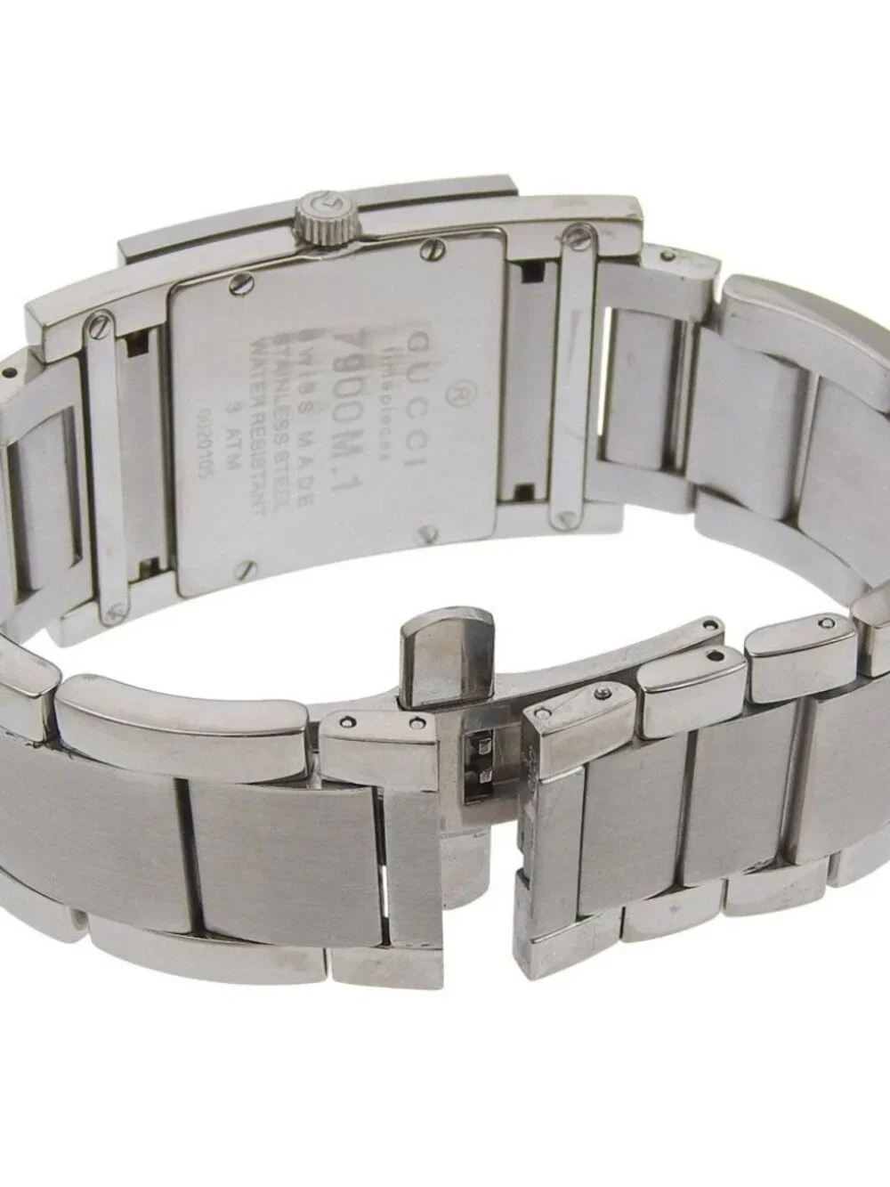 GUCCI G Metro Watches 7900M.1 blackDial Stainless Steel Quartz Analog disp...